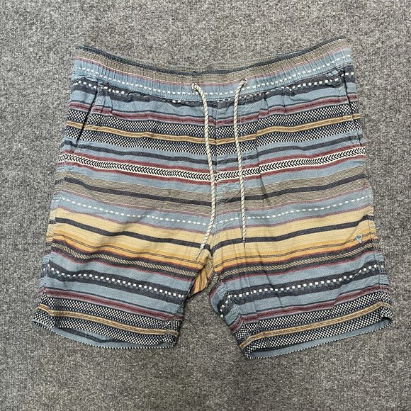 Vissla Mens Striped Multicolor Swim Shorts S/Ch - Picture 1 of 6